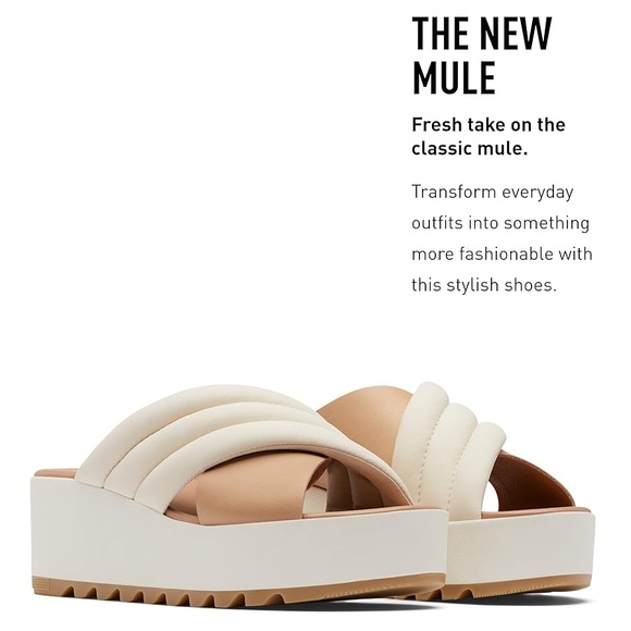 Sorel Women's Sandals in Tan and Cream - Picture 2 of 8